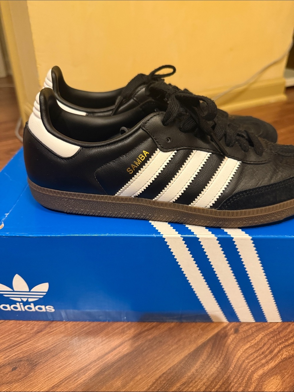 adidas Samba Black with White Stripes Sneakers